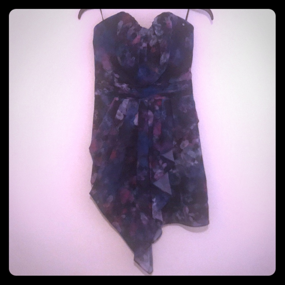 Guess Strapless Floral Dress